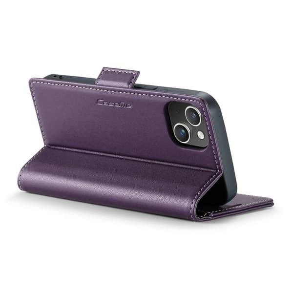 CASEME Plånboksfodral Konstläder iPhone 13 RFID-Skydd Lila