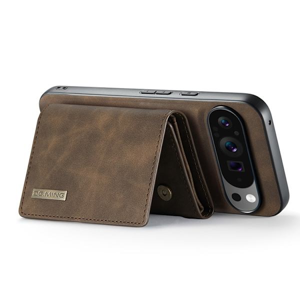 DG.MING Google Pixel 10 Pro XL Konstläder Plånboksfodral Detatchable M1 - Brun Brun