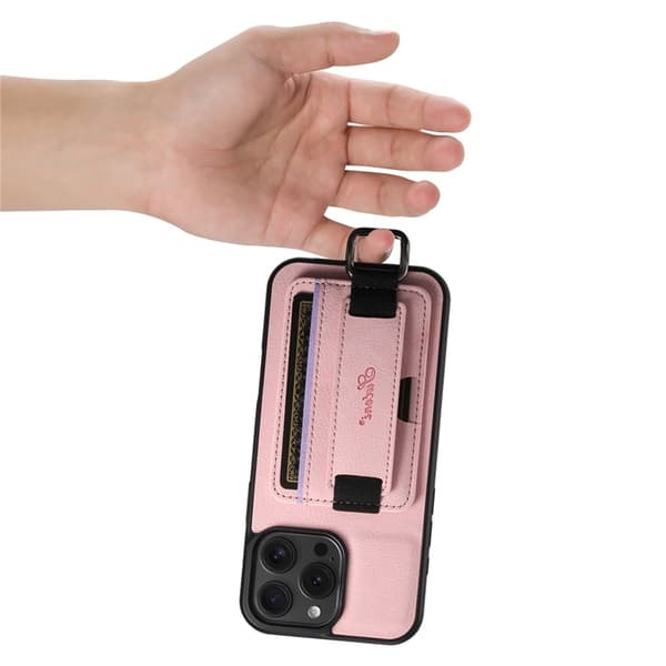 SUTENI Mobilskal till iPhone 16 Pro Max Litchi Texture - Rosa Rosa