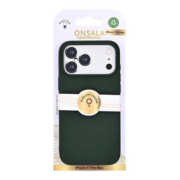 ONSALA Telefontaske til iPhone 17 Pro Max med Silikone Følelse - Grøn Grön