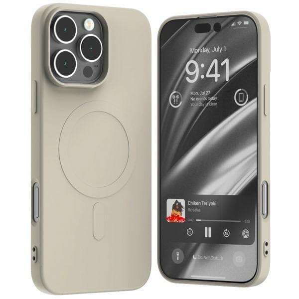 Mercury telefontaske til iPhone 16 Pro Max MagSafe Semi-silikone - Sten Beige