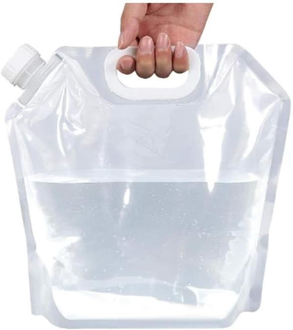 10L - Hopfällbar Vattenbehållare Utomhusvattenpåse - Clear Transparent