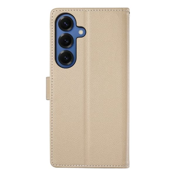 Plånboksfodral för Samsung Galaxy S26 Plus Magnetiskt Konstläder - Aprikos
