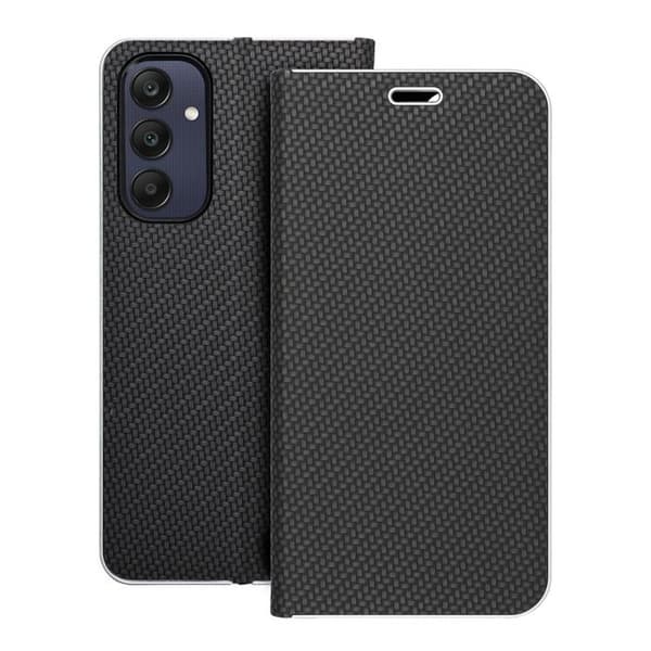 Galaxy A55 Plånboksfodral Luna Carbon - Svart Black