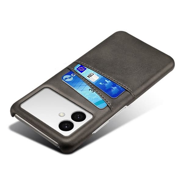 Mobilskal till Samsung Galaxy S26 Edge PU Läder + Hård PC - Svart