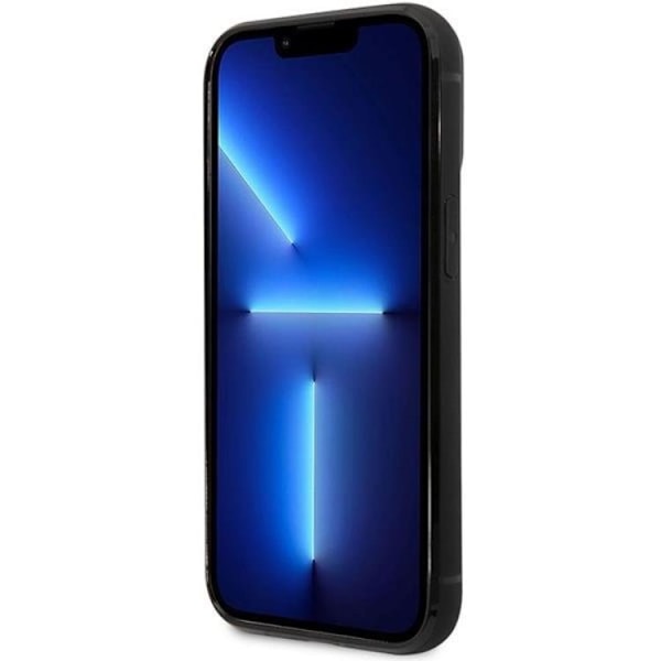 BMW iPhone 14 Pro Max Korthållare Mobilskal Läder - Svart Svart