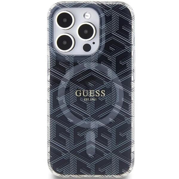 Guess iPhone 15 Pro Mobilskal Magsafe IML GCube - Musta Black
