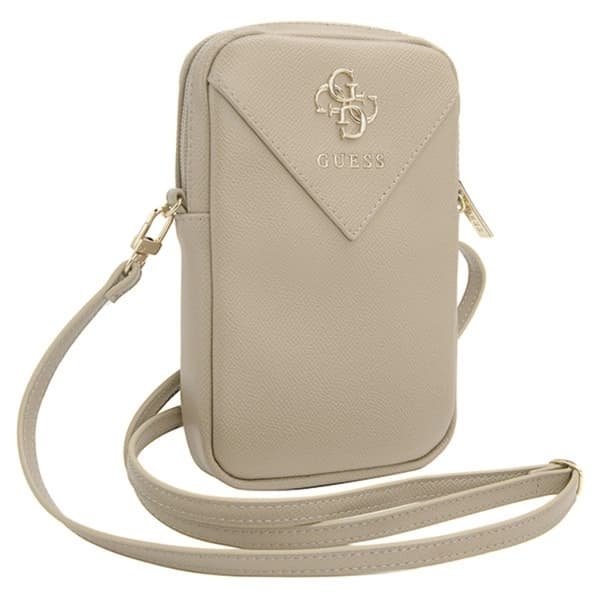 Guess Mobiltaske Lynlås Trekant 4G - Guld Guld