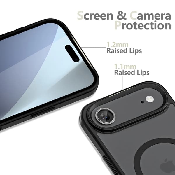 Tech-Protect Telefontaske til iPhone Air Magsafe Matte - Sort Svart