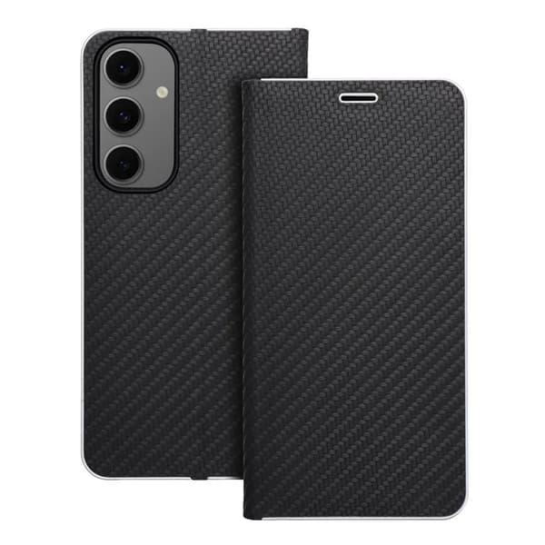Galaxy S24 FE Pung Etui Luna Kulstof - Sort Black