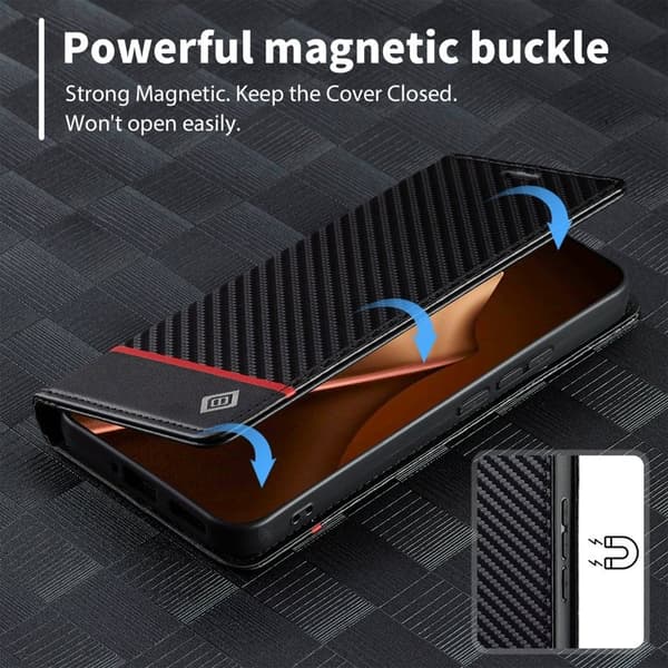 LC.IMEEKE Xiaomi 15T Pro Plånboksfodral Konstläder - Svart