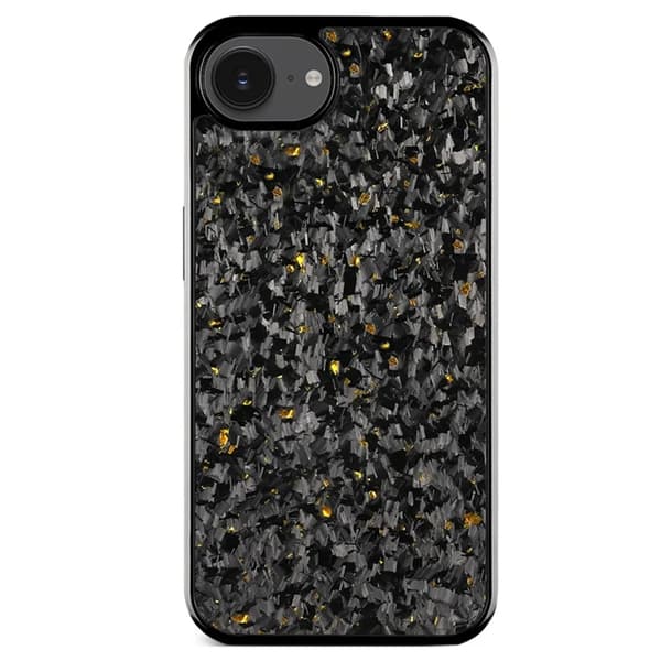 Mobilskal till iPhone 16e MagSafe Aramid Fiber Forged Textur - Guld Guld