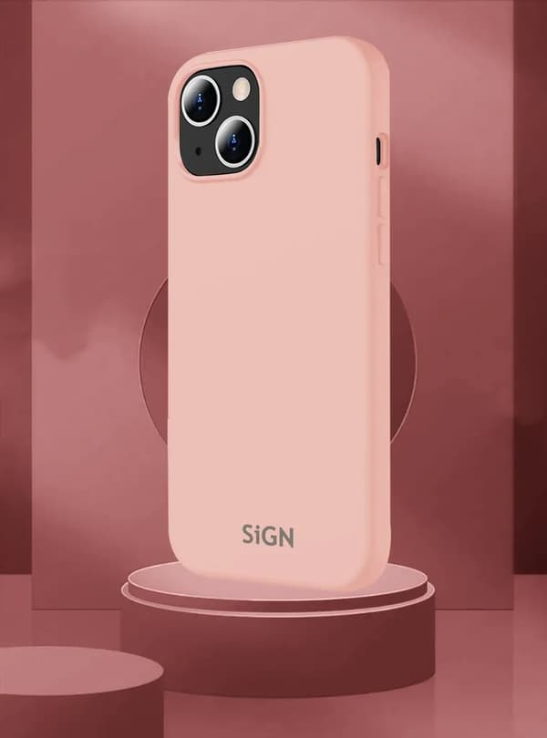 SiGN Mobilskal till iPhone 15 Plus Liquid Silikon - Rosa Rosa