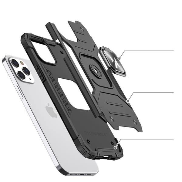 Wozinsky Ring Kickstand Tough Skal iPhone 13 Pro Max - Rose Gold Yellow
