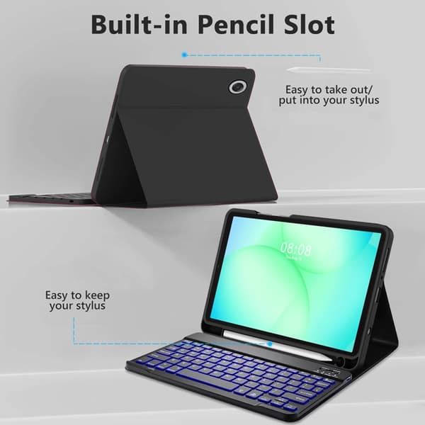 Tech-Protect Galaxy Tab A9 Fodral med Tangentbord - Svart Svart