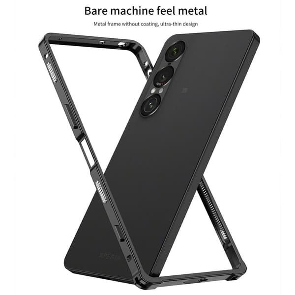 Mobilskal till Sony Xperia 1 VII Bumper med Metallram - Silver Silver