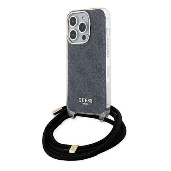 Guess iPhone 15 Pro Max Mobilskal Crossbody Cord Print - Svart Svart