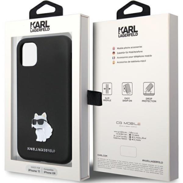 KARL LAGERFELD iPhone 11/XR Mobilskal Silikon C Metal Pin