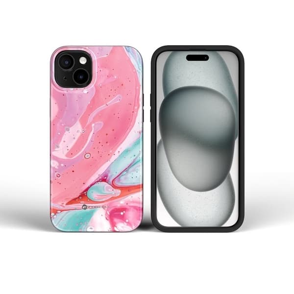 Forcell Mobilskal till iPhone 16 Pro MagSafe Mirage - Rosa Marble Rosa
