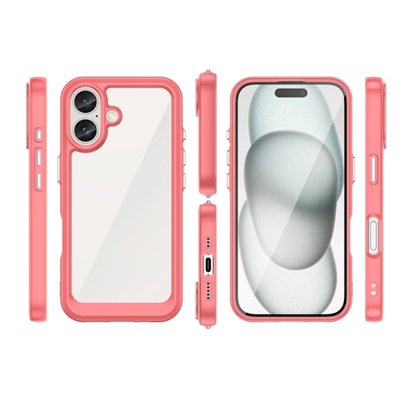 Telefontaske til iPhone 16 Plus Outer Space - Rød Röd