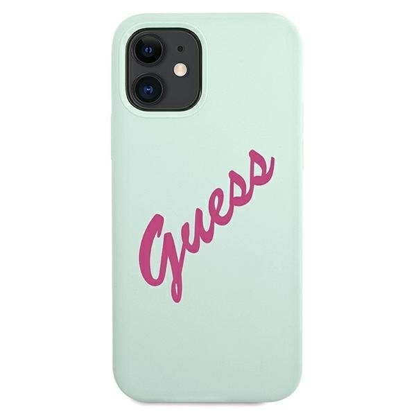 Guess Skal iPhone 12 mini Silikon Vintage - Blå /Fuschia Blå