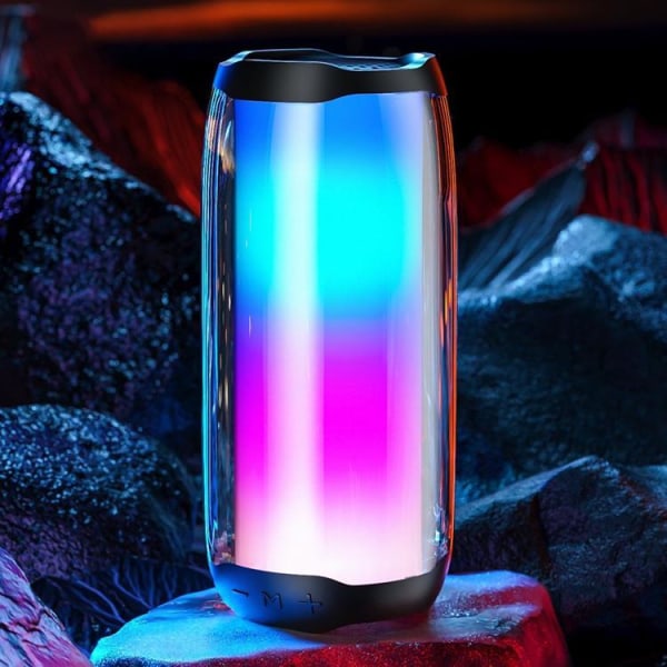 WK Design Trådlös Bluetooth 5.0 Högtalare RGB 2000mAh - Svart