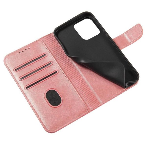 iPhone 14 Pro -lompakkokotelo tyylikäs magneetti - vaaleanpunainen