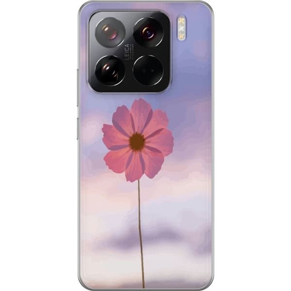 Telefontaske til Xiaomi 15 Pro med lyserød blomst
