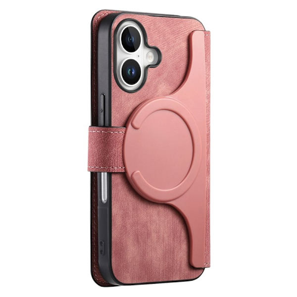CASENEO iPhone 16 Plus Plånboksfodral Konstläder - Rosa