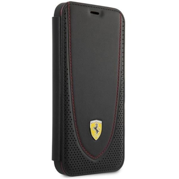 Ferrari iPhone 13 Pro Pungetui Læder Curved Line - Sort