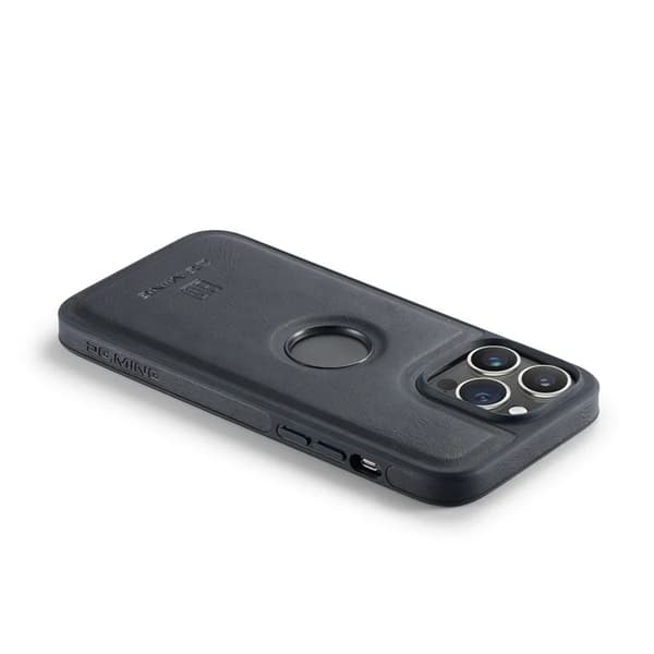 DG.MING Mobilskal till iPhone 16 Pro Anti-Drop Läder - Svart