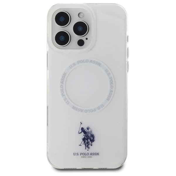 US Polo Mobilskal till iPhone 16 MagSafe IML Ring - Vit Vit