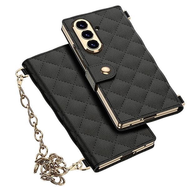 GKK Samsung Galaxy Z Fold7 Plånboksfodral Konstläder - Grå