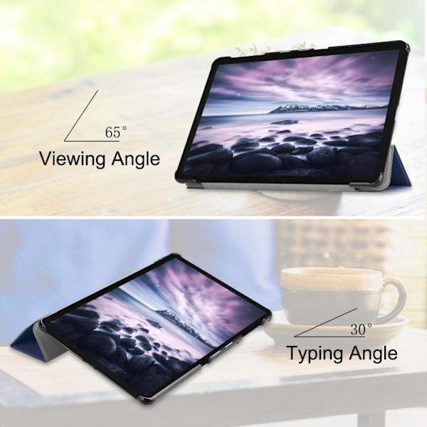 Tri-fold Fodral för Samsung Galaxy Tab A 10.5 - Mörkblå Blå