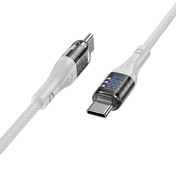 Hoco USB-C–USB-C-kaapeli 1,2 m 100 W - harmaa