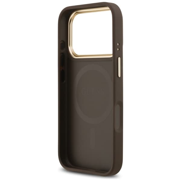 Guess Mobilskal till iPhone 17 Pro Max Magsafe Strass Logo - Brun Brun