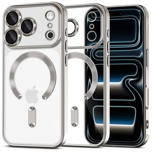 Tech-Protect telefontaske til iPhone 17 Pro Magsafe Flex - skinnende sølv Silver