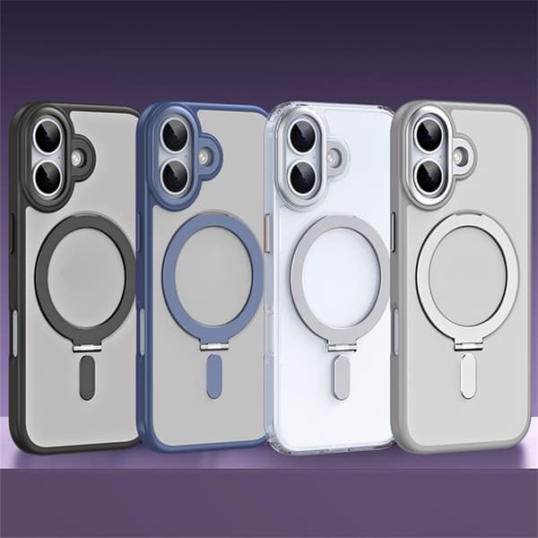 Mobilskal till iPhone 17 MagSafe Kickstand TPU + Acrylic Grå
