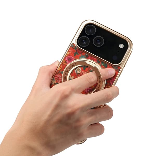 Mobilskal till iPhone 17 Pro Max MagSafe Electroplated Floral A22 - Röd Röd