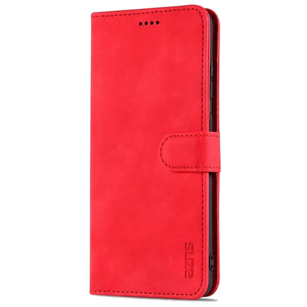 AZNS Samsung Galaxy A72 Plånboksfodral Konstläder - Röd