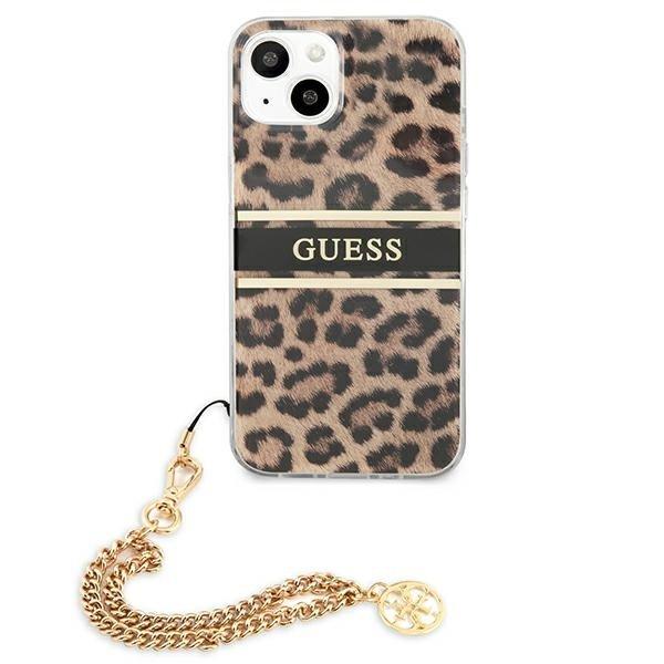 Guess Gold Chain Skal iPhone 13 Mini - Leopard