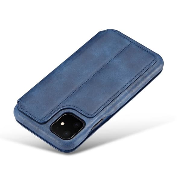 LC.IMEEKE Mobilskal till iPhone 11 Retro Stil Äkta Läder - Blå