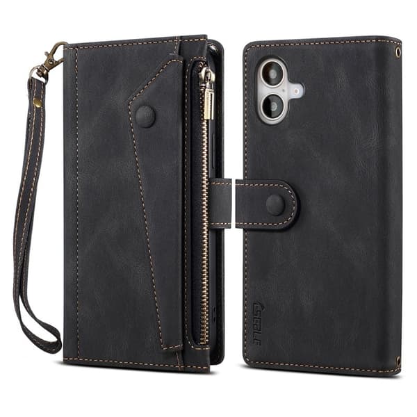 ESEBLE Star Series iPhone 17 Plånboksfodral Konstläder - Svart