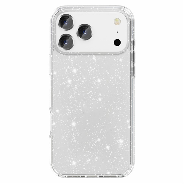 AMORUS Mobilskal till iPhone 17 Pro Max Shockproof - GlitterVit Vit