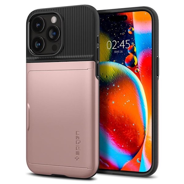 Spigen Mobilskal till iPhone 15 Pro Max Slim Armor CS - Rosa Rosa