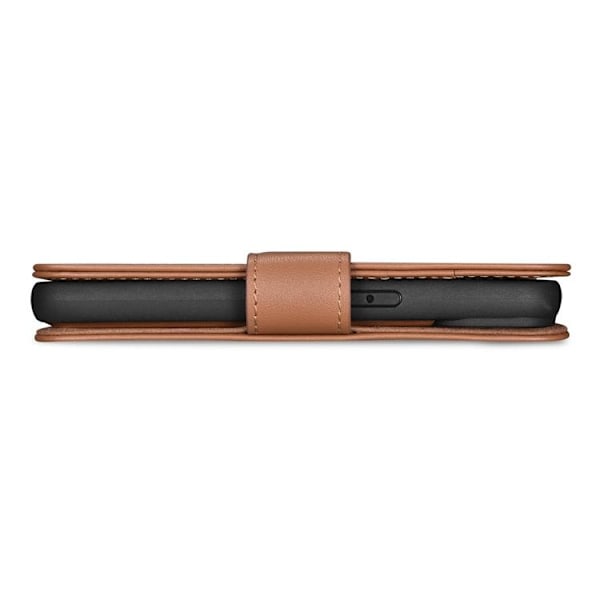 iCarer iPhone 14 Plånboksfodral 2in1 Äkta Läder - Brun