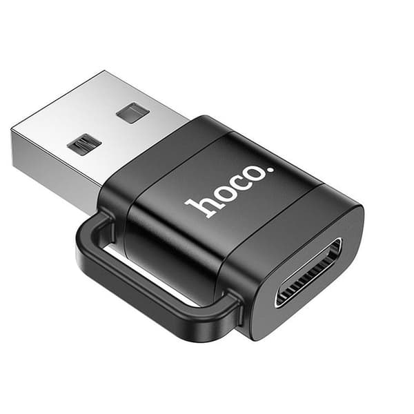 Hoco Adapter OTG USB-A Till USB-C 3A UA31D - Svart Black