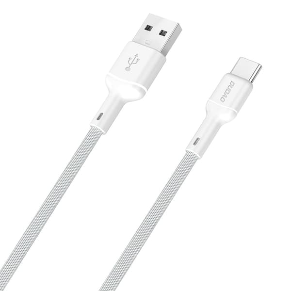 Dudao USB-A - USB-C kabel 5A 1m L9T - Vit Vit