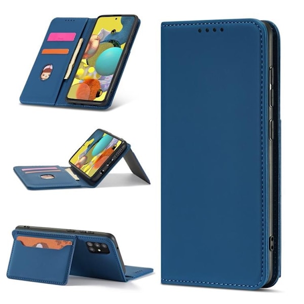 Galaxy A12 5G (2020/2021) Plånboksfodral Magnet Stand - Blå