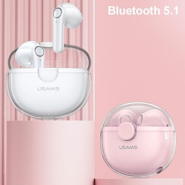 USAMS In-Ear øretelefoner Bluetooth TWS BU-serie - hvid Vit